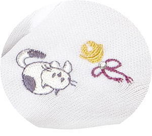 ワンポイント刺繍足袋ソックス 足-6104E(ネコ柄) 足袋ソックス