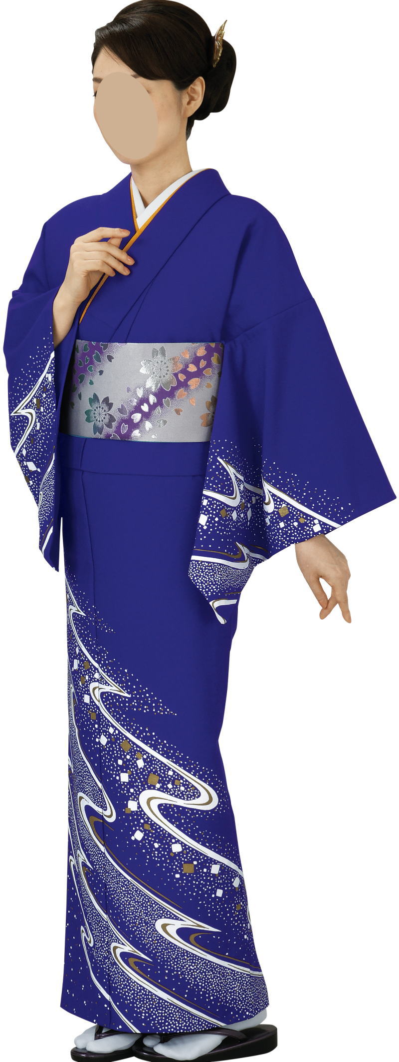 シルク加工絵羽 谷-5161 シルク加工絵羽