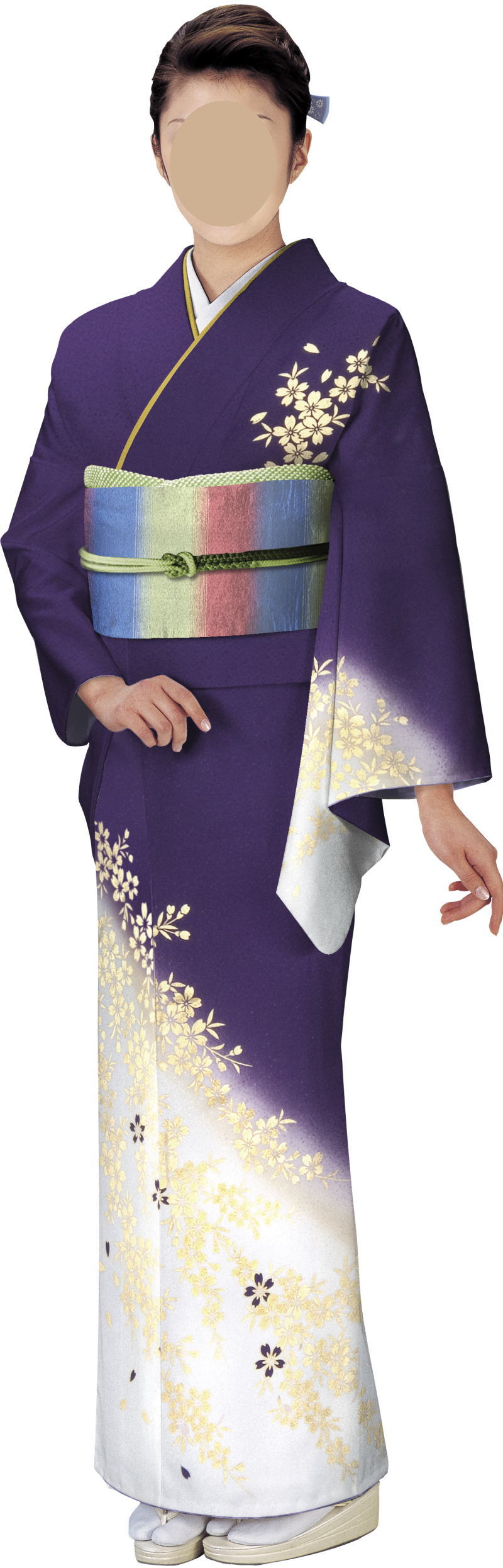 綸子本絵羽 辺-1015 綸子、綸光本絵羽
