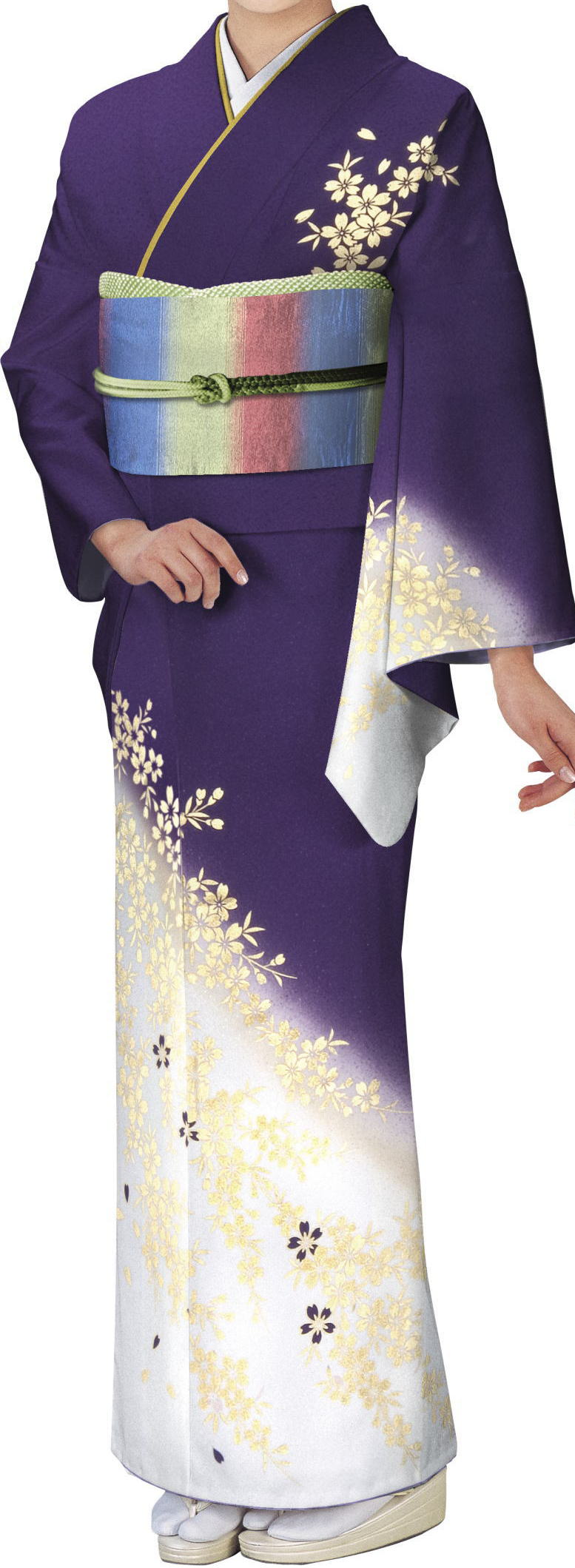 綸子本絵羽 辺-1015 綸子、綸光本絵羽