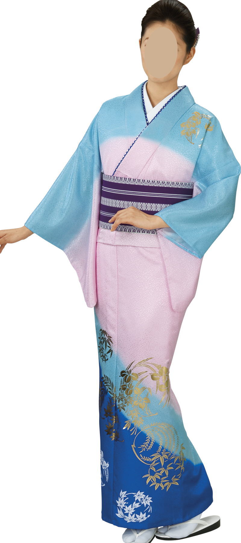 綸子本絵羽 辺-1018 綸子、綸光本絵羽