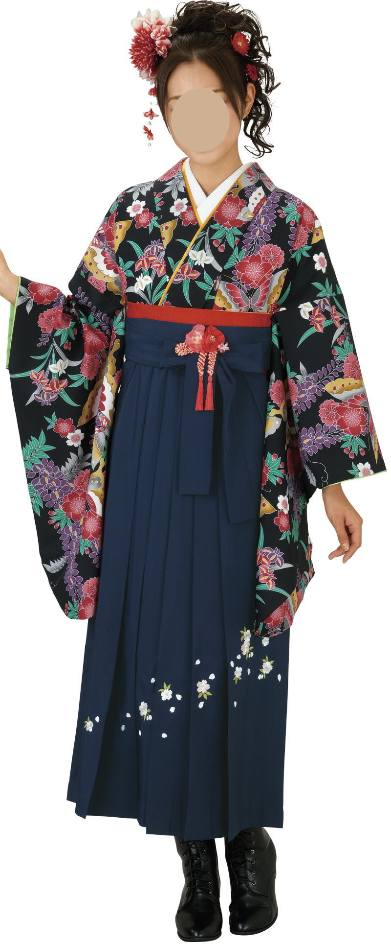 刺繍袴 席-5374 レディース袴