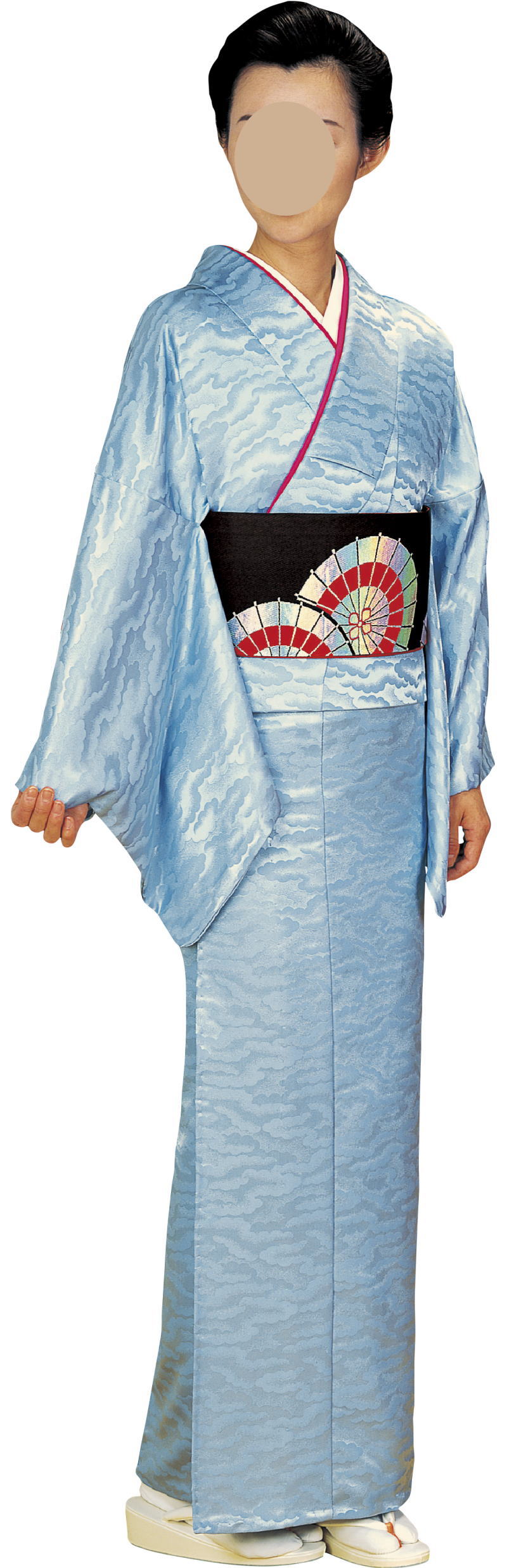 綸子色無地着尺 葉-5631 綸光・ツートン・綸子色無地着尺