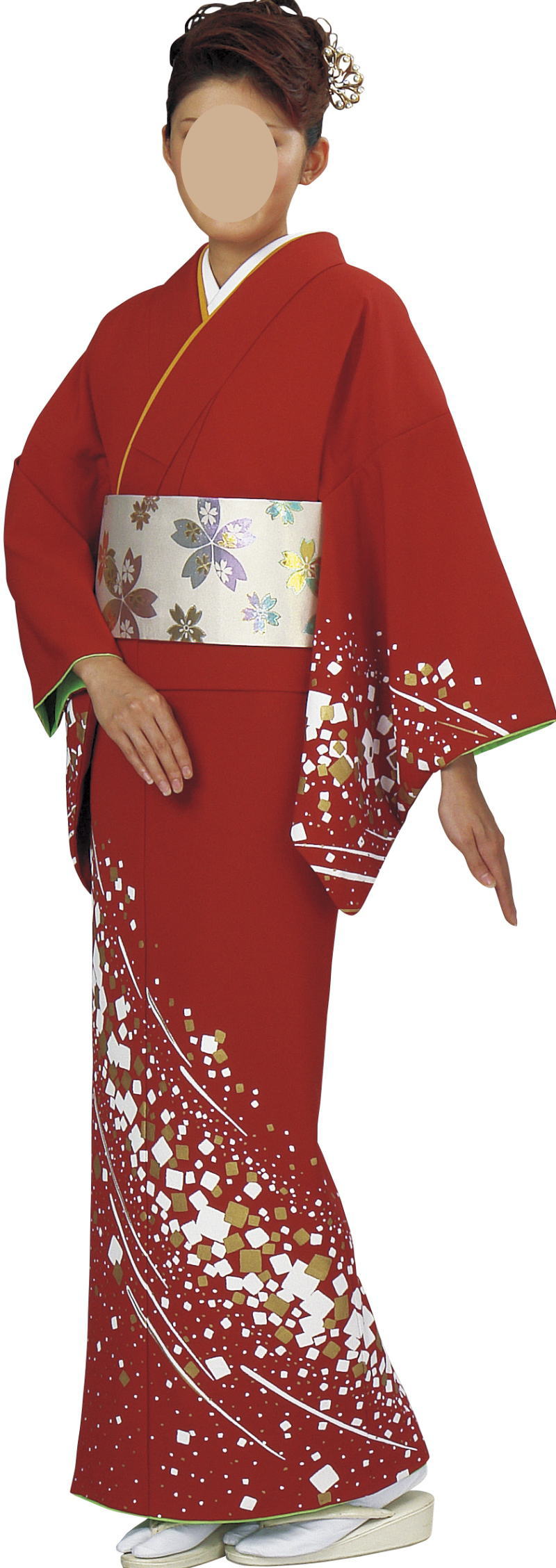 シルク加工絵羽 谷-5157 シルク加工絵羽